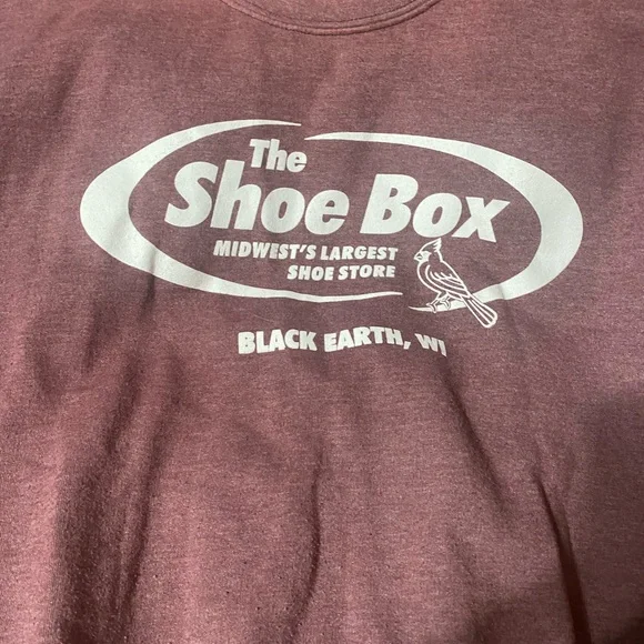 Gildan Maroon Sweatshirt with White Print - Picture 2 of 4